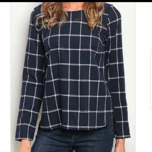 Les Amis Tops - Black & Blue blouse